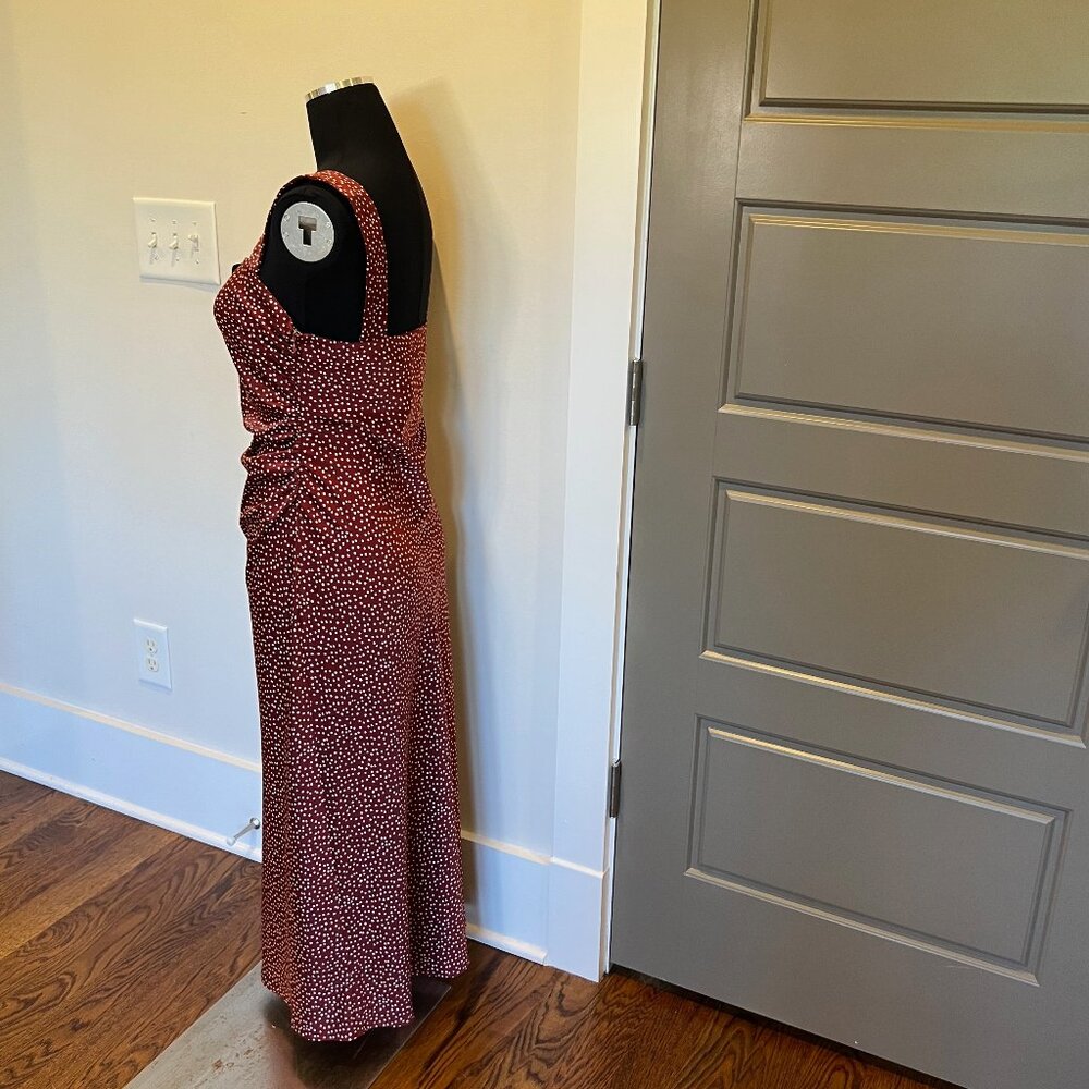 NWT Wayf ruched midi dress sz S in red - Picture 5 of 13